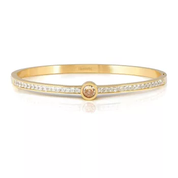   Nomination Pretty Bangles 029519/20/21/047 Gold With White & Yellow Cz női karperec 029520-047