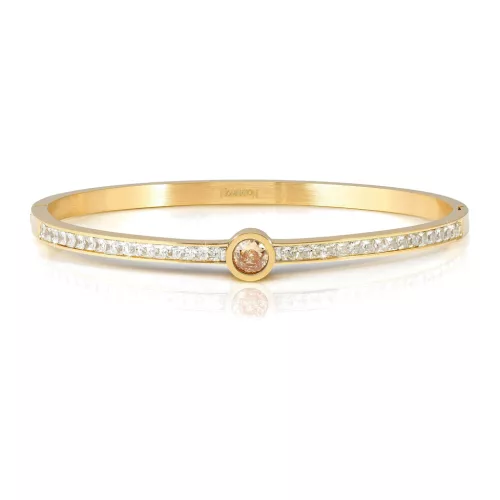 Nomination Pretty Bangles 029519/20/21/047 Gold With White & Yellow Cz női karperec 029520-047