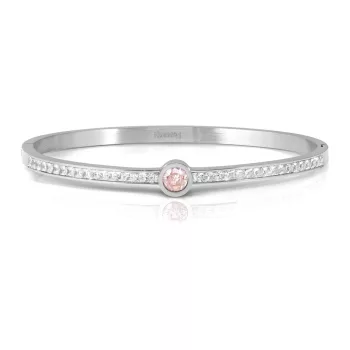   Nomination Pretty Bangles 029519/20/21/002 Stainless Steel With White & Pink Cz női karperec 029521-002