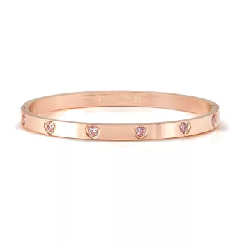   Nomination Pretty Bangles Satinshine 029528/29/30/044 Rose Gold With Pink Cz Hearts női karperec 029529-044