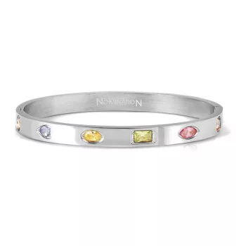   Nomination Pretty Bangles Satinshine 029531/32/33/005 Silver With Multicoloured Cz női karperec 029532-005