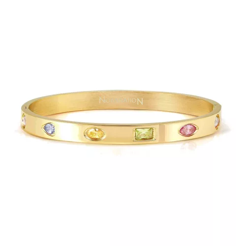 Nomination Pretty Bangles Satinshine 029531/32/33/024 Gold With Multicoloured Cz női karperec 029533-024
