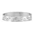 Nomination Pretty Bangles Satinshine 029540/41/42/004 Silver Hearts With White Cz női karperec 029541-004