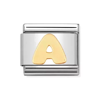 COMPOSABLE Classic LETTERS ezüst charm arany A 