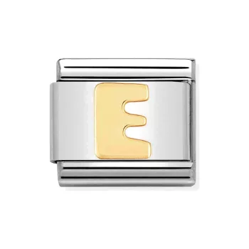 COMPOSABLE Classic LETTERS ezüst charm arany E 