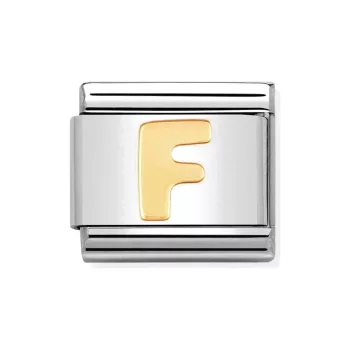 COMPOSABLE Classic LETTERS ezüst charm arany F 