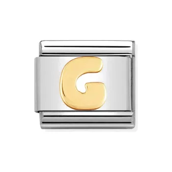 COMPOSABLE Classic LETTERS ezüst charm arany G 