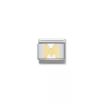 COMPOSABLE Classic LETTERS ezüst charm arany M 