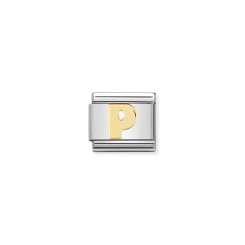 COMPOSABLE Classic LETTERS ezüst charm arany P 