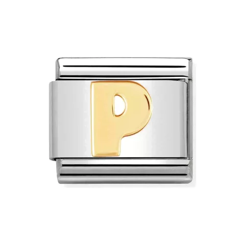COMPOSABLE Classic LETTERS ezüst charm arany P 