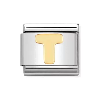 COMPOSABLE Classic LETTERS ezüst charm arany T 