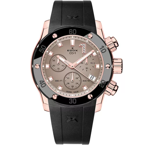 Edox CO-1 Chronolady Diamond női karóra 10255-37RCA-BRDR