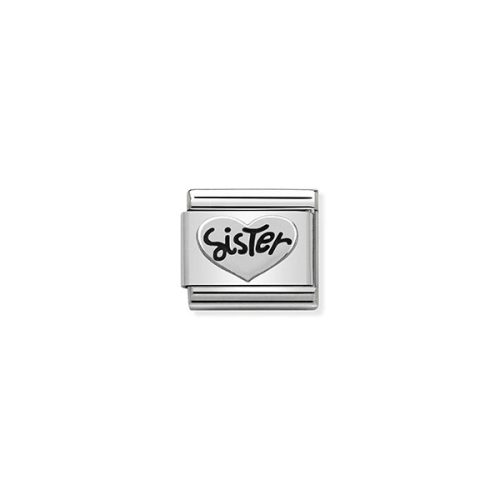 COMPOSABLE Classic OXIDIZED SYMBOLS ezüst charm Sister