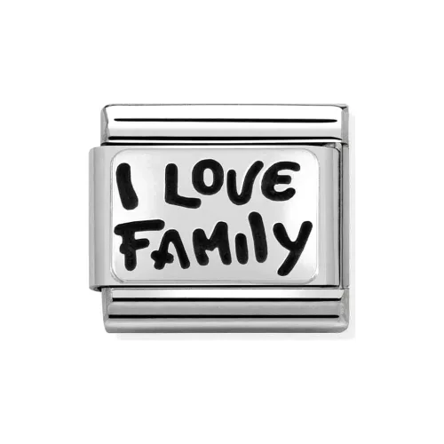 COMPOSABLE Classic PLATES OXIDIZED ezüst charm Family