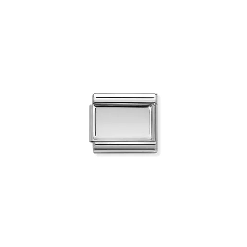 COMPOSABLE Classic PLATES ezüst charm egyszerű