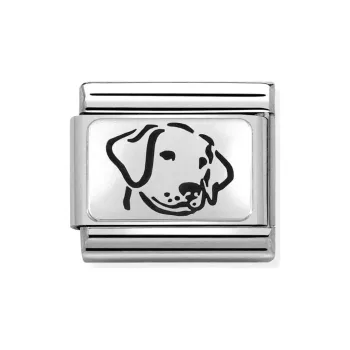 COMPOSABLE Classic OXYDISED PLATES ezüst charm Dog