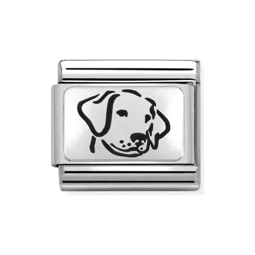 COMPOSABLE Classic OXYDISED PLATES ezüst charm Dog
