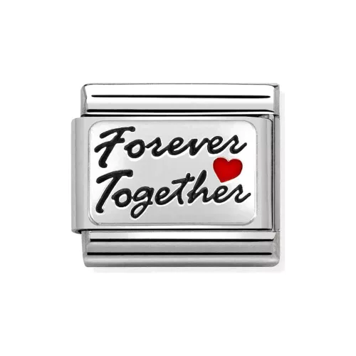COMPOSABLE CL OXIDIZED PLATES ezüst charm Forever Together 