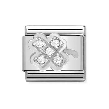 COMPOSABLE CL SYMBOLS ezüst charm Clover