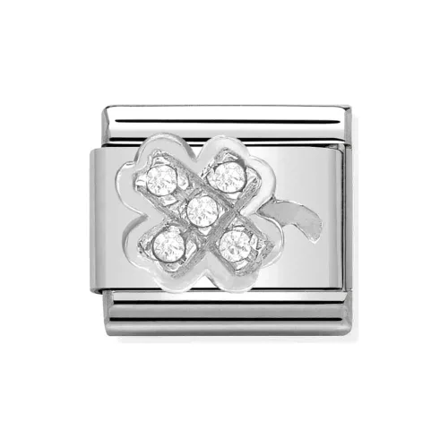 COMPOSABLE CL SYMBOLS ezüst charm Clover