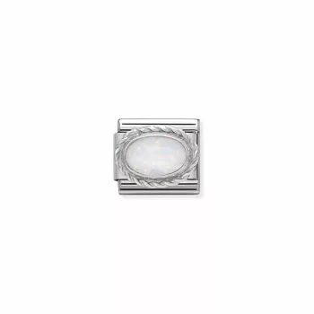 COMPOSABLE Classic hard stones ezüst charm White Opal