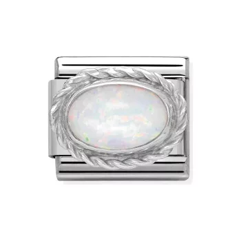 COMPOSABLE Classic hard stones ezüst charm White Opal