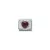 COMPOSABLE CL HEART FACETED ezüst charm Red