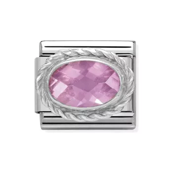 COMPOSABLE Classic FACETED CZ ezüst charm Pink