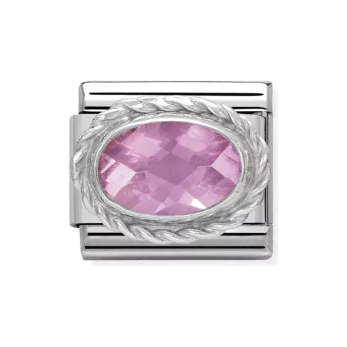 COMPOSABLE Classic FACETED CZ ezüst charm Pink