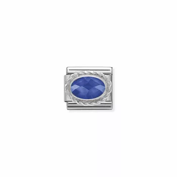 COMPOSABLE Classic FACETED CZ ezüst charm Blue