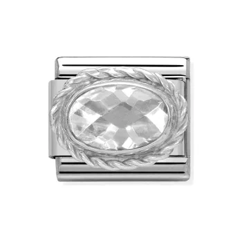 COMPOSABLE Classic FACETED CZ ezüst charm White
