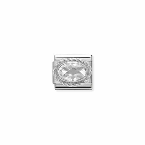 COMPOSABLE Classic FACETED CZ ezüst charm White