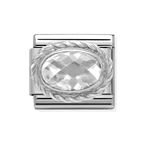 COMPOSABLE Classic FACETED CZ ezüst charm White