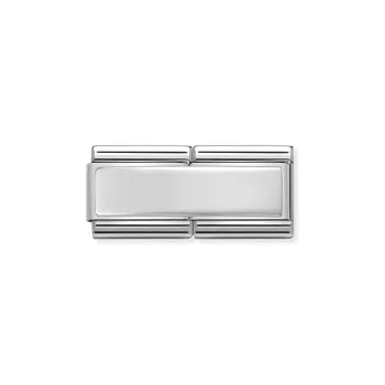 COMPOSABLE Classic DOUBLE ENGRAVED ezüst charm sima 