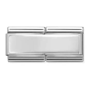 COMPOSABLE Classic DOUBLE ENGRAVED ezüst charm sima 