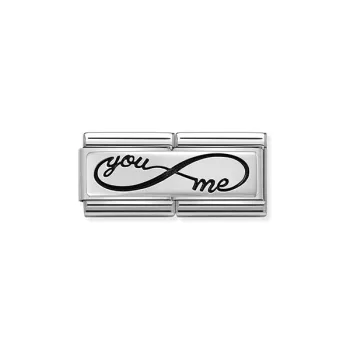   COMPOSABLE Classic DOUBLE ENGRAVED ezüst charm You Infinite Me