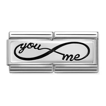   COMPOSABLE Classic DOUBLE ENGRAVED ezüst charm You Infinite Me