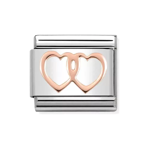 COMPOSABLE Classic SYMBOLS ezüst charm rosegold Bouble Hearts