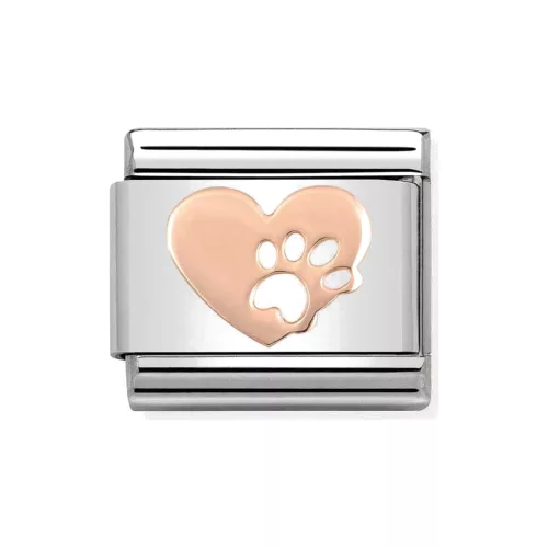 COMPOSABLE Classic SYMBOLS ezüst charm rosegold Heart Footprints