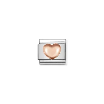   COMPOSABLE Classic SYMBOLS ezüst charm rosegold Raised Heart 
