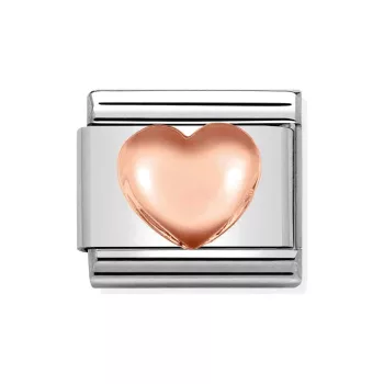   COMPOSABLE Classic SYMBOLS ezüst charm rosegold Raised Heart 