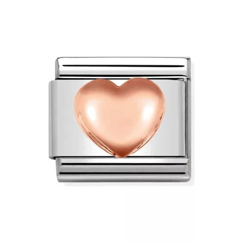 COMPOSABLE Classic SYMBOLS ezüst charm rosegold Raised Heart 