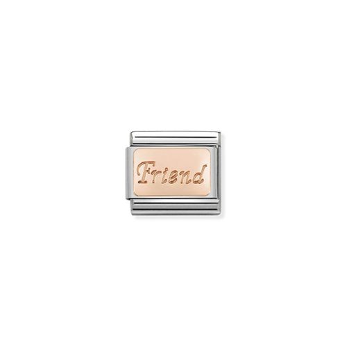COMPOSABLE Classic ENGRAVED WRITINGS rosegold charm Friend