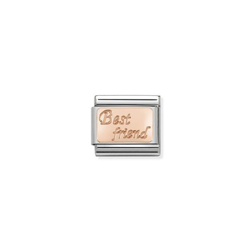 COMPOSABLE Classic ENGRAVED WRITINGS rosegold charm Best Friend 