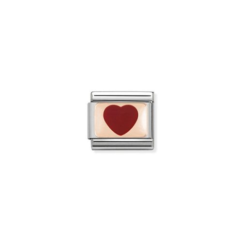 COMPOSABLE Classic PLATES rosegold charm Red Heart 