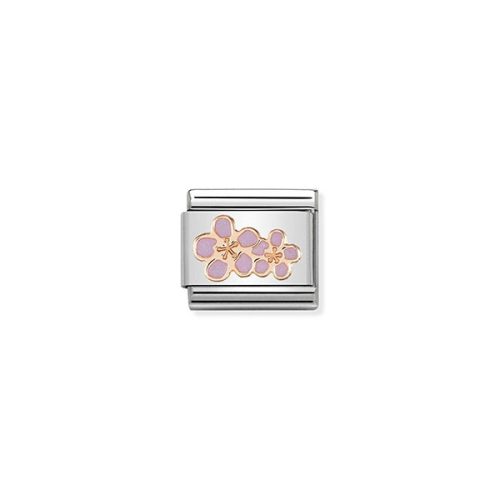 COMPOSABLE Classic SYMBOLS ezüst charm rosegold Peach Flowers