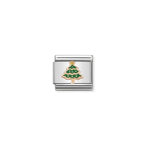 COMPOSABLE Classic RELIEF ezüst charm rosegold Christmas Tree