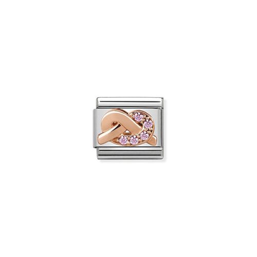 COMPOSABLE Classic Symbols ezüst charm rosegold Pink Knot 