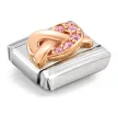 COMPOSABLE Classic Symbols ezüst charm rosegold Pink Knot 