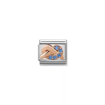 COMPOSABLE Classic Symbols ezüst charm rosegold Blue Knot